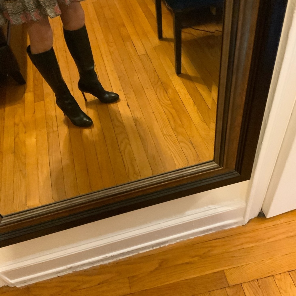 Christian Louboutin Black and Red Sole Boots